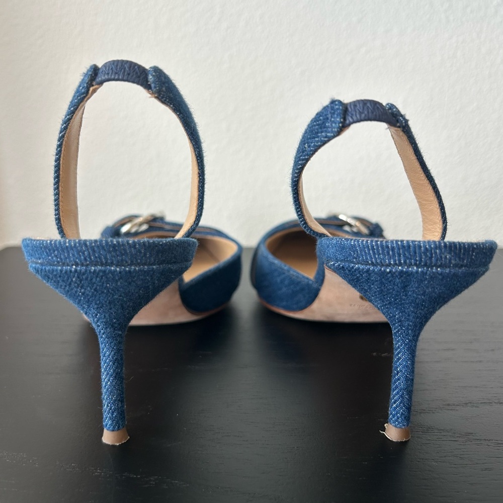 Veronica Beard Roxy Denim Slingback Pump - Picture 5 of 9